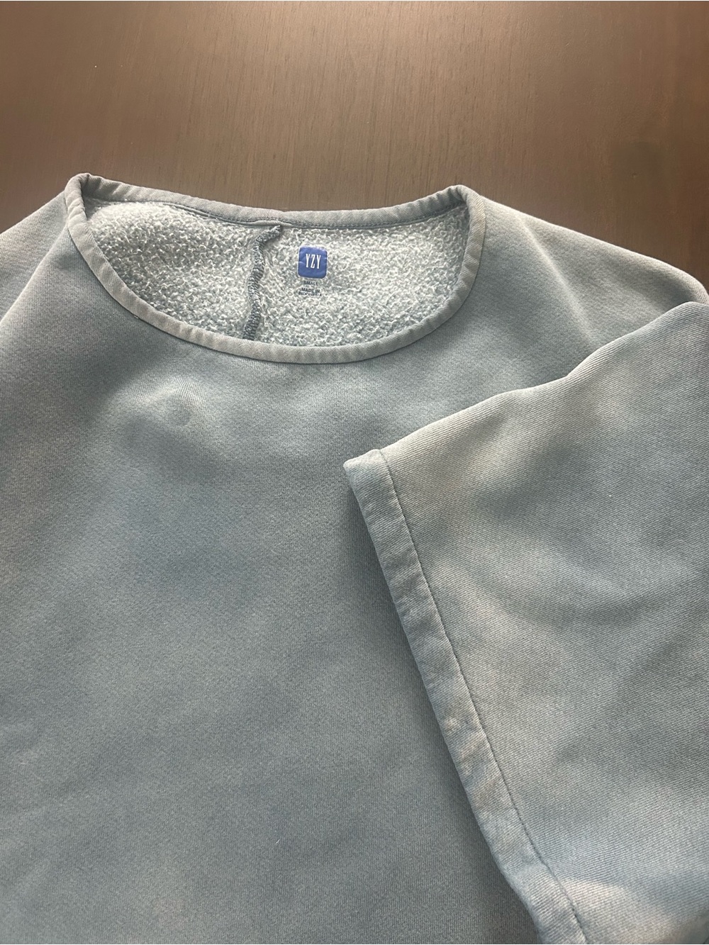 Yeezy x Gap Unreleased Fleece Back Yoke Tee Midnight Blue Bluestone Mens S